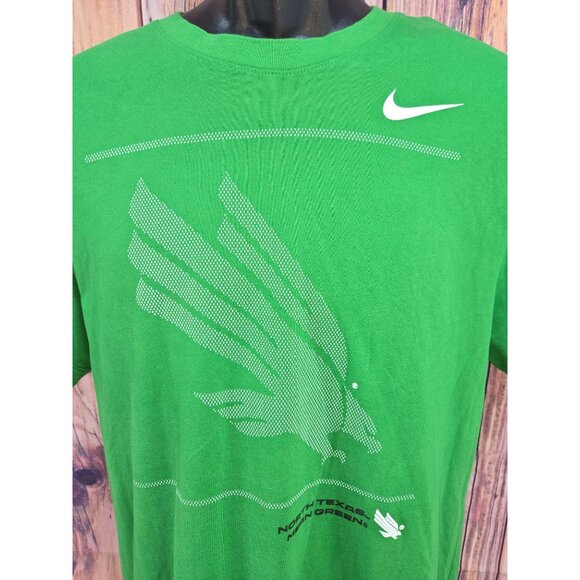 North Texas Mean Green Nike Dri-Fit Mens T-Shirt Medium - Picture 3 of 7